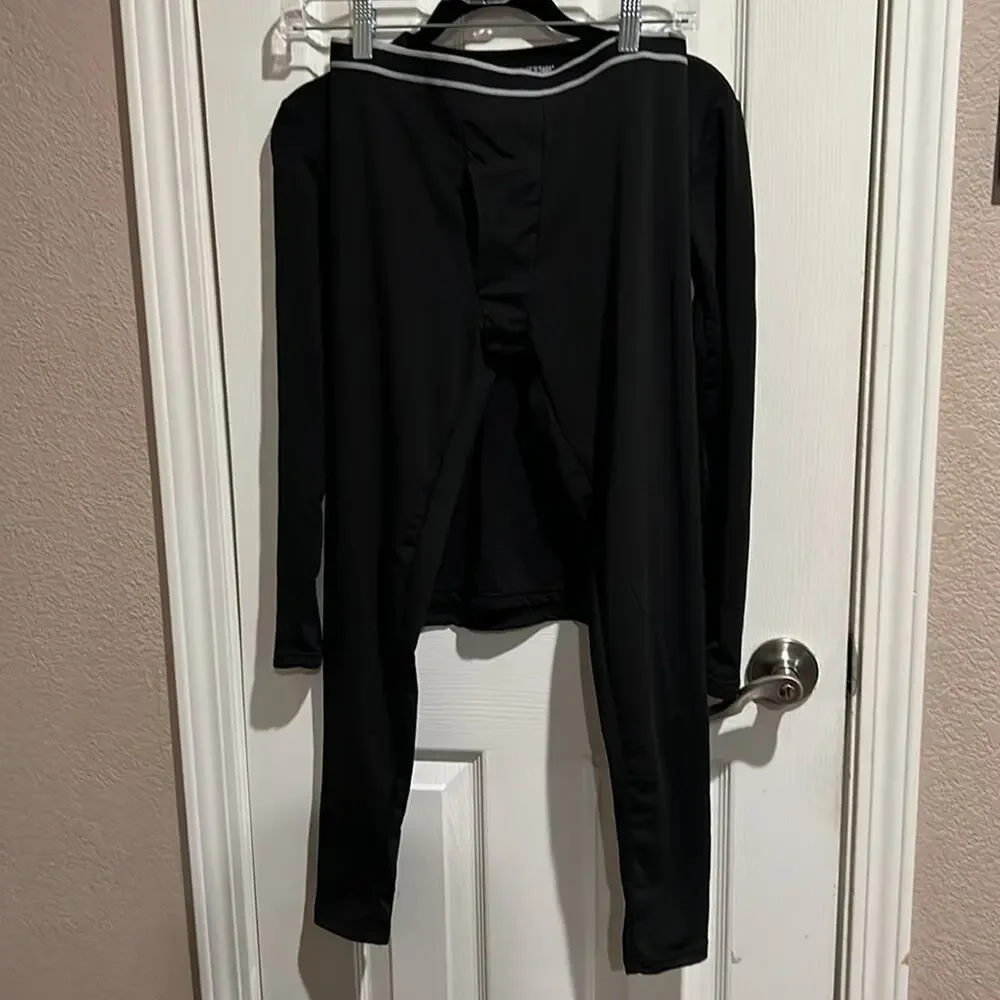 Rocky Thermal Underwear set pants and shirt Kids Size Large Black